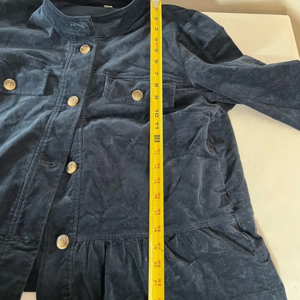 J. Jill L‎ peplum Navy Corduroy Jacket